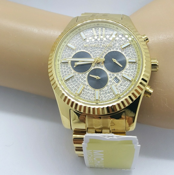 1 LEFT IN STOCK-NEW MICHAEL KORS GOLD MEN'S WATCH - Picture 8 of 8